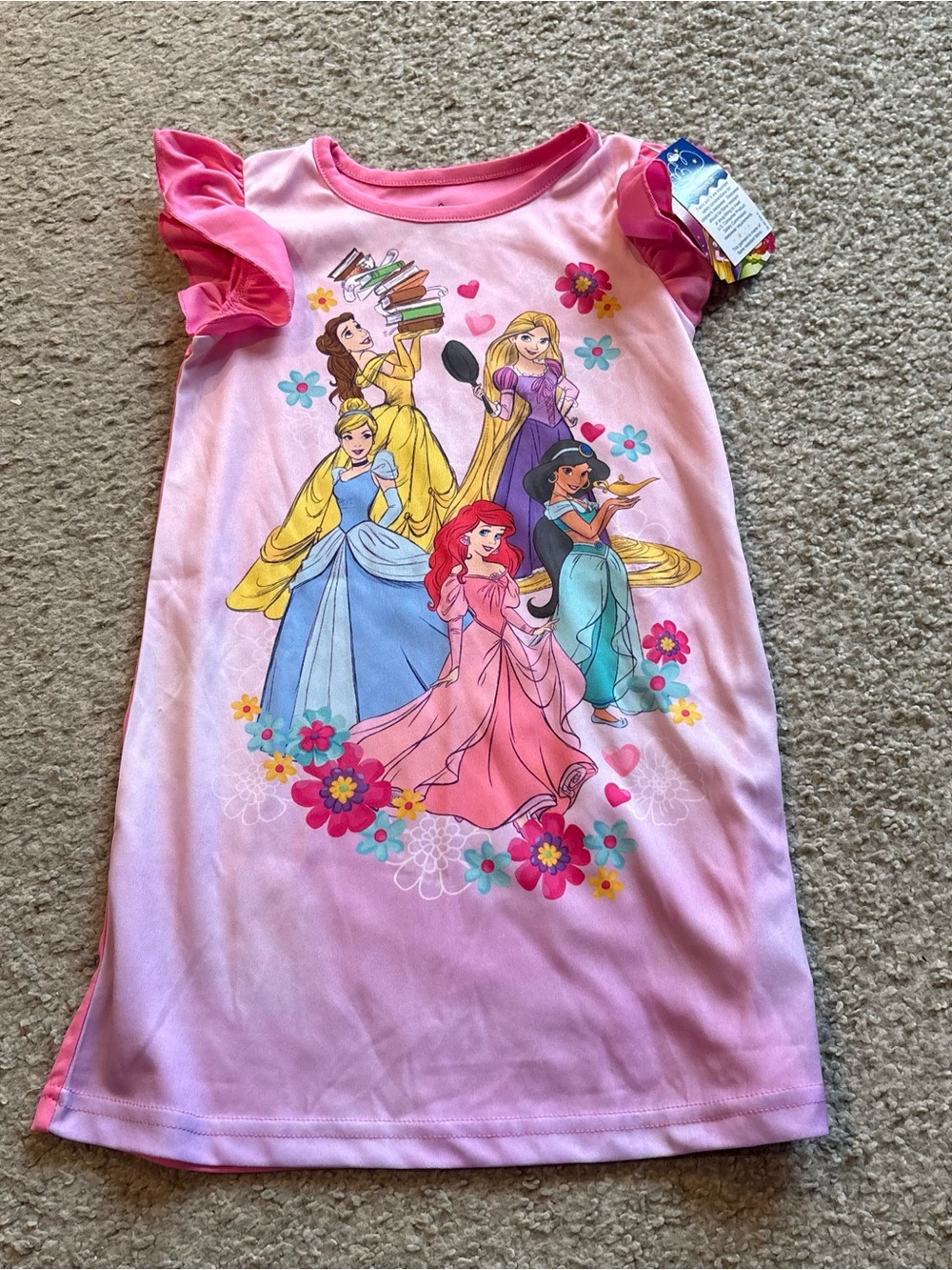 Disney Princess Nightgown Sz 4 NEW Cinderella Ariel Jasmine Rapunzel